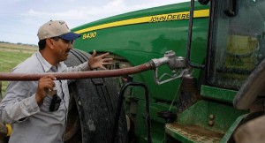 Filling Tractor With Diesel